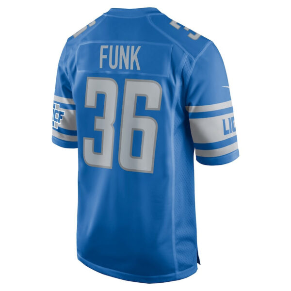 Jake Funk 36 Detroit Lions Game Men Jersey - Blue