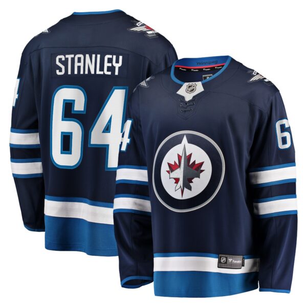 Logan Stanley Winnipeg Jets Fanatics Home Premier Breakaway Player Jersey - Navy
