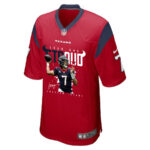 CJ Stroud 7 Houston Texans Cool Breeze Signed Game Men Jersey - Red