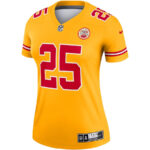 Clyde Edwards-Helaire 25 Kansas City Chiefs Women Inverted Legend Jersey - Gold