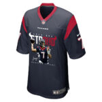 CJ Stroud 7 Houston Texans Cool Breeze Signed Game Men Jersey - Navy