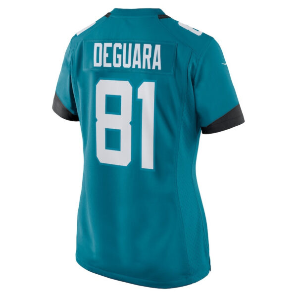 Josiah Deguara 81 Jacksonville Jaguars Alternate Game Women Jersey - Teal