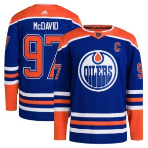 Connor McDavid Edmonton Oilers adidas Home Primegreen Authentic Player Jersey - Royal