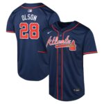 Matt Olson Atlanta Braves  Youth Alternate Limited Player Jerseyu00c2u00a0u00e2u20acu201c Navy