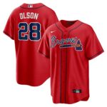 Matt Olson Atlanta Braves  Alternate Replica Player Jersey - Red