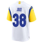 Shaun Jolly 38 Los Angeles Rams 2023 Playoffs Patch Game Men Jersey - White