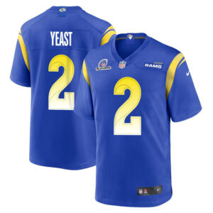 Russ Yeast 2 Los Angeles Rams 2023 Playoffs Patch Game Men Jersey - Royal