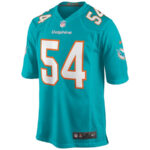 Zach Thomas 54 Miami Dolphins Men Game Retired Jersey - Aqua
