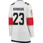 Carter Verhaeghe 23 Florida Panthers 2024 STANLEY CUP Final Women's Away Breakaway Jersey - White