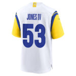 Ernest Jones IV 53 Los Angeles Rams 2023 Playoffs Patch Game Men Jersey - White