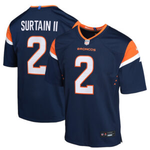 Patrick Surtain II 2 Denver Broncos Alternate Game YOUTH Jersey - Navy