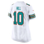 Tyreek Hill 10 Signed Miami Dolphins Cheetah Alternate Game Women Jersey - White V2