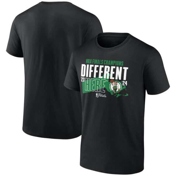 Boston Celtics 2024 Finals Champions Different Here Unisex T-Shirt V2 - Black