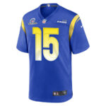 Demarcus Robinson 15 Los Angeles Rams 2023 Playoffs Patch Game Men Jersey - Royal