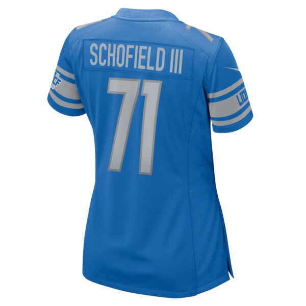 Michael Schofield 71 Detroit Lions Game Women Jersey - Blue