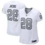 Josh Jacobs 28 Las Vegas Raiders Women Alternate Game Jersey - White