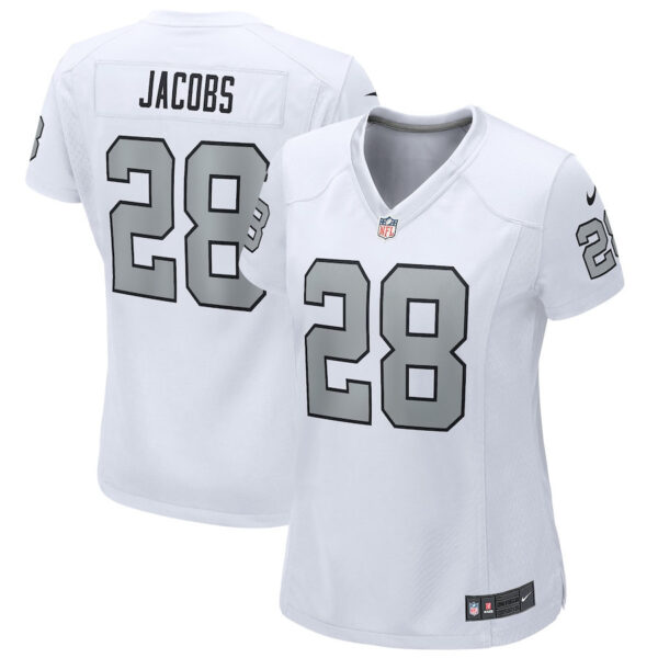 Josh Jacobs 28 Las Vegas Raiders Women Alternate Game Jersey - White