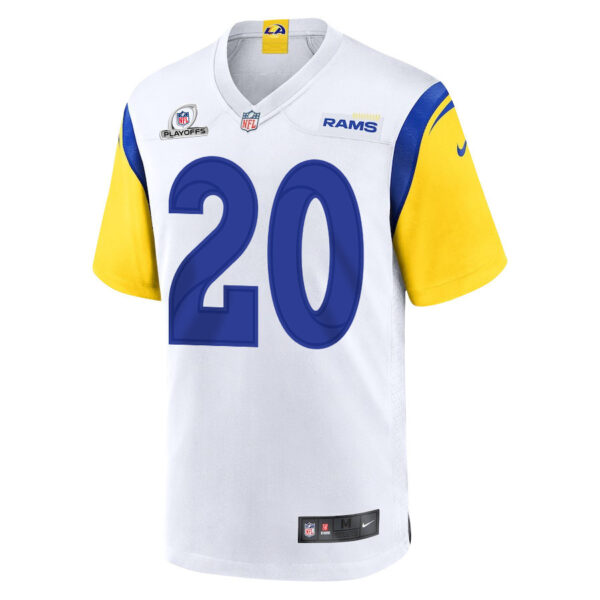 Ronnie Rivers 20 Los Angeles Rams 2023 Playoffs Patch Game Men Jersey - White