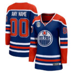 Edmonton Oilers 2024 Stanley Cup Final Home Breakaway Custom Name Jersey - Royal, Women