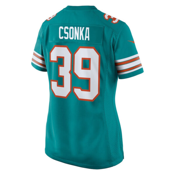 Larry Csonka 39 Miami Dolphins Women Retired Jersey - Aqua