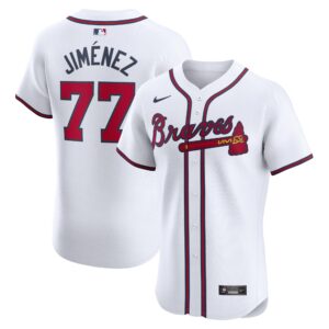 Joe Jimenez Atlanta Braves  Home Elite Player Jersey - White