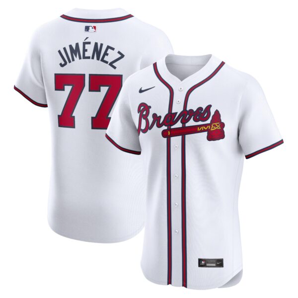 Joe Jimenez Atlanta Braves  Home Elite Player Jersey - White