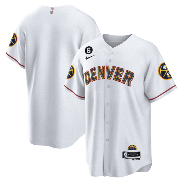 Denver Nuggets Baseball Men Jersey - White