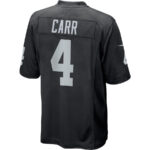 Derek Carr 4 Las Vegas Raiders YOUTH Team Color Game Jersey - Black