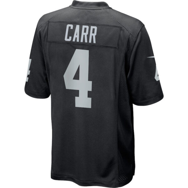 Derek Carr 4 Las Vegas Raiders YOUTH Team Color Game Jersey - Black
