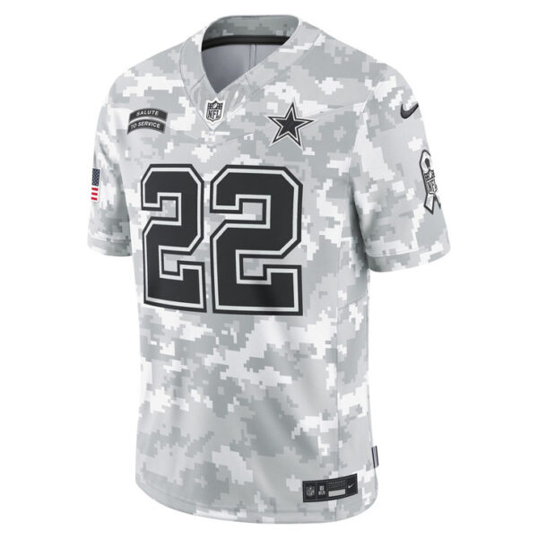 Emmitt Smith Dallas Cowboys 2024 Salute to Service Retired Player Limited Jersey - Arctic Camo