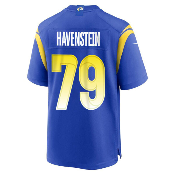 Rob Havenstein 79 Los Angeles Rams 2023 Playoffs Patch Game Men Jersey - Royal