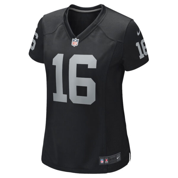 Jim Plunkett 16 Las Vegas Raiders Women Game Retired Jersey - Black