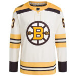 Brad Marchand 63 Boston Bruins Primegreen Men Jersey - Cream