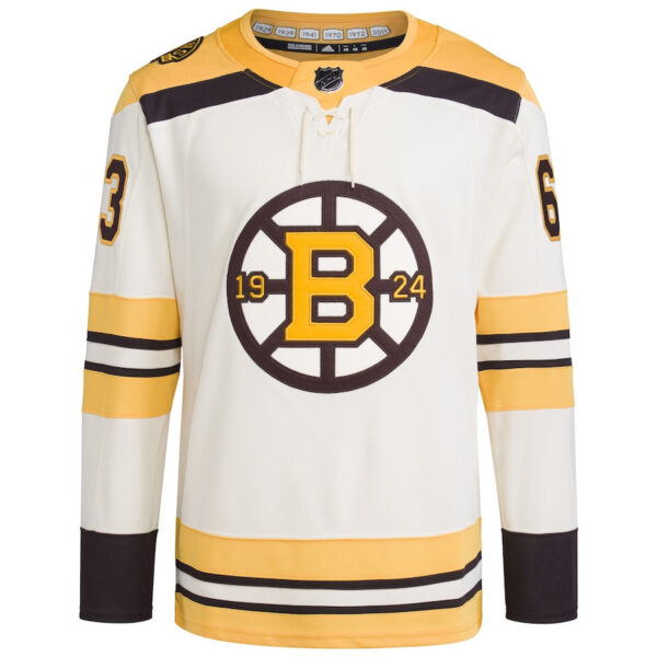 Brad Marchand 63 Boston Bruins Primegreen Men Jersey - Cream