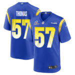 Zach Thomas 57 Los Angeles Rams 2023 Playoffs Patch Game Men Jersey - Royal