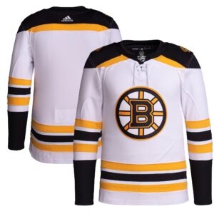 Boston Bruins adidas Men's Away Primegreen Authentic Jersey - White