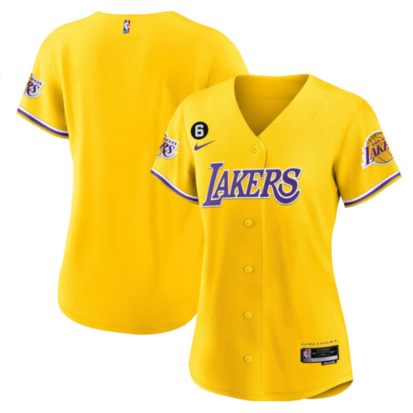 Los Angeles Lakers Baseball Jersey - Gold