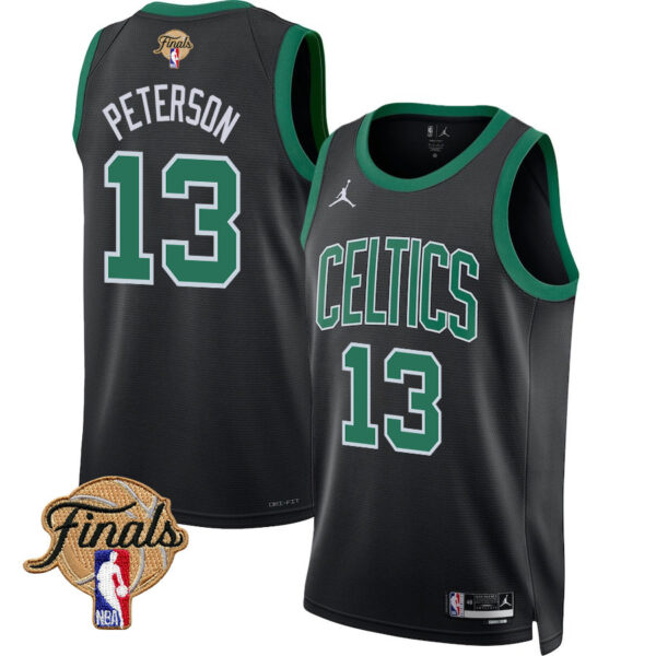 Drew Peterson 13 Boston Celtics 2024 FINALS PATCH Swingman Jersey - Statement Edition - Black