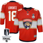 Steven Lorentz 18 Florida Panthers 2024 STANLEY CUP Final Youth Home Breakaway Jersey - Red