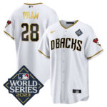 Tommy Pham 28 Arizona Diamondbacks 2023 World Series Men Jersey - White Gold