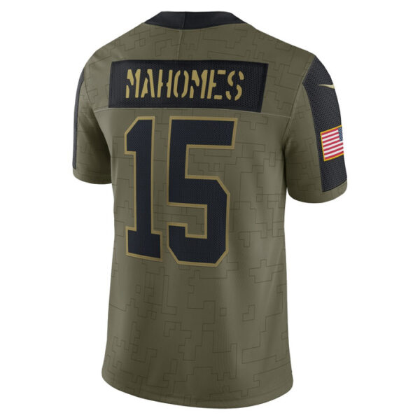 Patrick Mahomes Kansas City Chiefs Salute To Service Limited Player Jersey - Olive