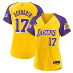 Dennis Schroder 17 Los Angeles Lakers Alternate Baseball Jersey - Gold