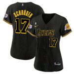 Dennis Schroder 17 Los Angeles Lakers Baseball Jersey - Black Mamba