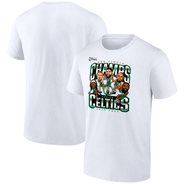 Boston Celtics 2024 NBA Finals Champions Pull Up Jumper Unisex T-Shirt - White