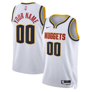 Denver Nuggets 2023/24 Association Swingman Custom Men Jersey - White