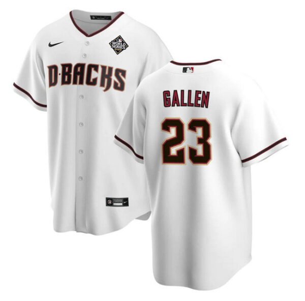 Zac Gallen 23 Arizona Diamondbacks 2023 World Series Men Jersey - White