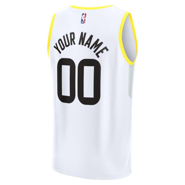 Utah Jazz Fanatics Youth Fast Break Replica Custom Jersey - Association Edition - White