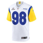 Cory Durden 98 Los Angeles Rams 2023 Playoffs Patch Game Men Jersey - White