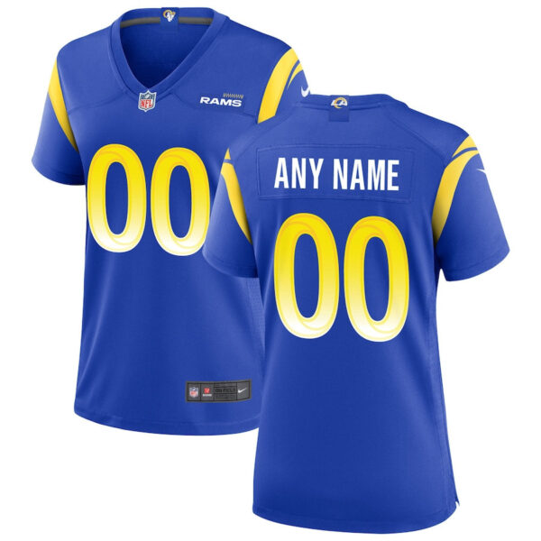 Los Angeles Rams Women Custom Game Jersey - Royal