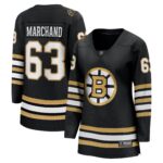 Brad Marchand Boston Bruins Fanatics Women's 100th Anniversary Premier Breakaway Player Jersey - Black